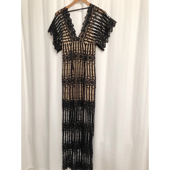 ✖️SOLD✖️Free People Night Whispers Lace Maxi Dress - Picture 4 of 8